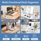 3 Slots 360-Degree Spinning Pencil Pen Desk Organizers, Desktop Storage Pen Organizers Stationery Supplies, Cute Pencil Cup Pot for Office, School, Art Supply, Kids - Clear